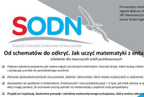 Od schematów do odkryć. Jak uczyć matematyki z entuzjazmem? szkolenie dla nauczycieli szkół podst...