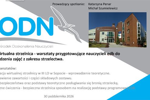 Zapraszam  nauczycieli Edukacji dla bezpieczeństwa szkół sopockich na  warsztaty Sopocka wirtualn...