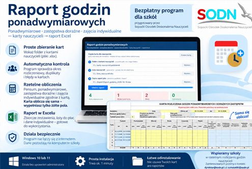 Bezpłatny program do rozliczania godzin ponadwymiarowych nauczycieli  Sopocki Ośrodek Doskonaleni...